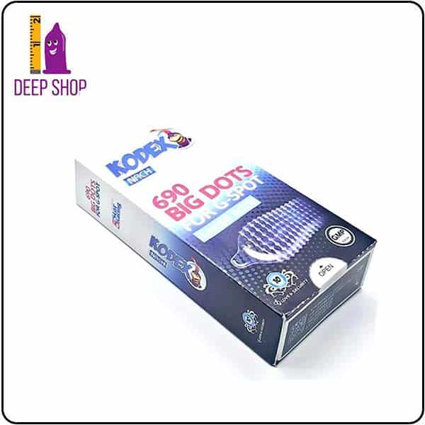 بررسی مشخصات و قیمت خرید کاندوم بیگ داتس کدکس Nach Big Dots 690 بسته 10 عددی